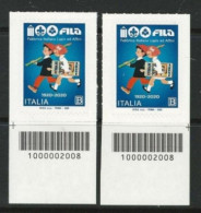 ● 2020 ITALIA ֎ 100° Fabbrica Italiana Lapis Ed Affini ● FILA ● Eccellenze Sistema Produttivo Economico ● 2 Cod. Barre ● - Barcodes