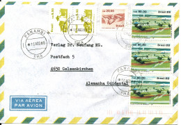 Brazil Air Mail Cover Sent To Germany 16-8-1988  With More Stamps - Lettres & Documents