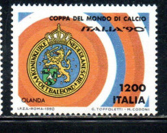 ITALIA REPUBBLICA ITALY REPUBLIC 1990 COPPA DEL MONDO DI CALCIO 90 SOCCER WORLD CUP OLANDA NETHERLAND LIRE 1200 MNH - 1981-90: Ungebraucht