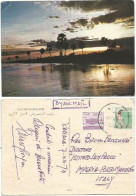 Sudan Sunset At Blue Nile Color PPC Airmail To Italy Posted At Kassala 8dec1974 - Sudan (1954-...)