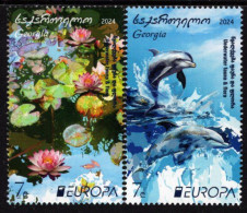 Georgia - 2024 - Europa CEPT - Underwater Fauna & Flora - Mint Stamp Set - Georgien