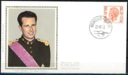 FDC Zijde/soie 1649 - Stempel Bruxelles - Brussel 23-10-72 - 1971-1980