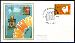 FDC Zijde/soie 1672 - Liège - Jaarbeurs Luik, Foire Internationale De Liège - 1971-1980