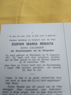 Doodsprentje Maria Callewaert / Wevelgem 10/8/1911 - 7/3/1984 ( Zuster Maria Renata ) - Godsdienst & Esoterisme