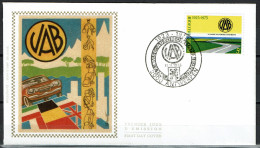 FDC Zijde/soie 1689 - Antwerpen - Vlaamse Automobilistenbond, VAB, Automobiles, Cars, Union - 1971-1980