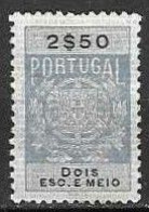 Fiscal/ Revenue, Portugal - Estampilha Fiscal. Série De 1940 -|- 2$50 - MNG - Unused Stamps