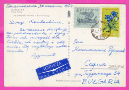 294454 / Poland - WARSZAWA - Piwna Street PC 1964 USED 90+40Gr Statek Skandynawski IX Sailboat Gentiana Clusii Plant - Lettres & Documents