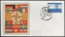 FDC Zijde/soie 1712 - Grimbergen - Kenteken Van De N.A.V.O. - 1971-1980