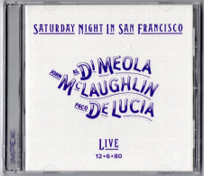 CD 7 TITRES AL DI MEOLA JOHN McLAUGHLIN PACO DE LUCIA SATUDAY NIGHT IN SAN FRANSISCO NEUF - Jazz