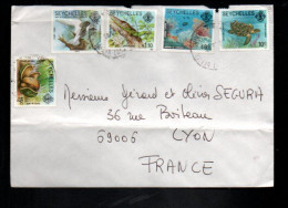 SEYCHELLES AFFRANCHISSEMENT COMPOSE SUR LETTRE POUR LA FRANCE 1980 - Seychelles (1976-...)