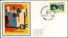 FDC Zijde/soie 1757 - Lier - Davidsfonds, Culturele Organisatie, Vernoemd Naar Kanunnik Jan Baptist David - 1971-1980