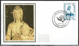 FDC Zijde/soie 1761 - Gent - Madonna Met Kind, Michelangelo, Michel-Ange - 1971-1980