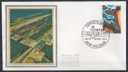 FDC Zijde/soie 1780 - Vielsalm - Schelde-Rijn-verbinding, L'ouverture De La Nouvelle Liaison Escaut-Rhin - 1971-1980