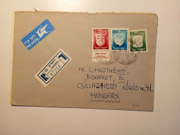 V0681 Israel 1968  Registered Cover Jerusalem -Paul Neumann   - Sent To  Csillaghegy, Hungary - Covers & Documents