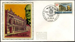 FDC Zijde/soie 1781 - Brussel/Bruxelles - Nationale Bank Van België, Walthère Frère-Orban, Politique - 1971-1980