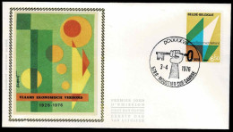 FDC Zijde/soie 1799 - Moustier Sur Sambre - Vlaams Ekonomisch Verbond, Symbool - 1971-1980