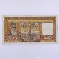 Belgique, 500 Francs 20 Belgas 9.3.1945, Pick: 127a, VF, U.0810/350 - 100 Francs-20 Belgas