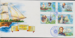 Vanuatu Early Explorers 5v FDC Ca 17.2.1999 (60183) - Vanuatu (1980-...)
