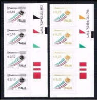 ● ITALIA 2014 ֎ ORDINARIA ֎ Poste Italiane Da 0,10 € E 0,25 € ● 4 Con CODICE AlfaNumerico ● PRIORITARIA ● - Barcodes