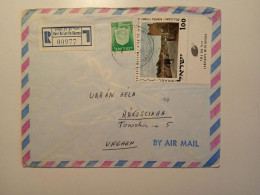 V0685   Israel 1971   Registered Cover  Doar Na Lev Ha-Sharon   Sent To  Budapest, Rákoscsaba  Hungary - Storia Postale