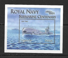 OUGANDA 2001 SOUS-MARINS-BATEAUX YVERT N°B333 NEUF MNH** - Sottomarini