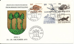Denmark FDC Complete Set Rare Danish Animals 23-10-1975 With Cachet Stampexhibition - FDC