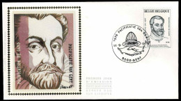 FDC Zijde/soie 1824 - Gent - Pacificatie Van Gent, Willem Van Nassau, Prince D'Orange - 1971-1980