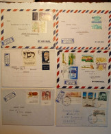 V0688    Israel 1980's   Lot Of 6  Registered Cover - QIRYAT YAM  -  Sent To  Budapest,  Hungary - Storia Postale