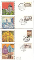 FDC Zijde/soie 1832/1835 - Tourisme, Geraadsbergen, Remouchamps, Leie Oevers, Ham-sur-Heure - 1971-1980