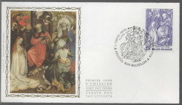 FDC Zijde/soie 1837 - Brussel/Bruxelles - Meester Van Flémalle, Nativiteit - 1971-1980