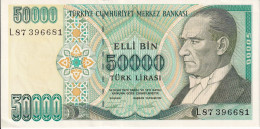 BILLETE DE TURQUIA DE 50000 LIRAS DEL AÑO 1970 SIN CIRCULAR (UNC)  (BANK NOTE) - Türkei