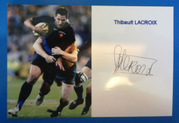 AUTOGRAPHE DE RUGBY   -   THIBAULT LACROIX SUR PHOTO - Sportspeople