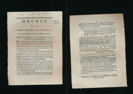 Décret Manifeste De La Convention Nationale De France à Tous Les Peuples Et Gouvernements 1793 - Gesetze & Erlasse