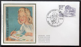 FDC Zijde/soie 1912 - Bruxelles/Brussel - Philatélie De La Jeunesse - 1971-1980