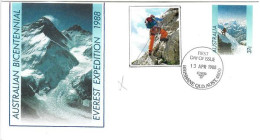 AUSTRALIAN EVEREST EXPEDITION. Entier Postal (Postal Stationery).  Brisbane - Inverno