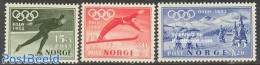 Norway 1951 Olympic Winter Games Oslo 3v, Mint NH, Sport - Olympic Winter Games - Skating - Skiing - Neufs