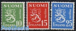 Finland 1952 Definitives 3v, Mint NH - Nuevos