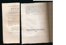 Décret De La Convention Nationale Jugement Généraux En Chef Des Armées  Général Houchard 1793 - Gesetze & Erlasse