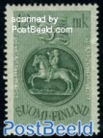 Finland 1948 Helsinki Stamp Exposition 1v, Mint NH, Nature - Horses - Post - Unused Stamps