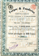 FORGES & FONDERIES De CRÈVE-COEUR - Industry