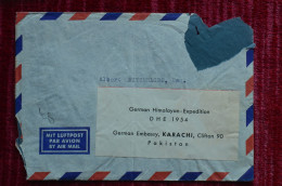 1954 Cover From His Family To A. Bitterling German Broad Peak Expedition Mountaineering Himalaya Escalade Alpinisme - Arrampicata