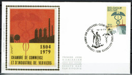FDC Zijde/soie 1937 - Brussel/Bruxelles - Chambre De Commerce Et D'industrie Kamer Voor Handel En Nijverheid Verviers - 1971-1980
