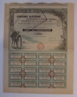 Compagnie Algérienne De Savonnerie Et De Produits Chimique 1907 , Part De Fondateur - Africa