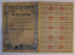 Société Minière Franco-africaine 1906 , Action De 100 Francs - Bergbau