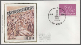 FDC Zijde/soie 1961 - Nivelles - Anniversaire De L'Indépendance De La Belgique, Révolution Belge - 1971-1980