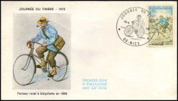 Frankrijk - FDC - Journée Du Timbre 1972                                  - 1970-1979