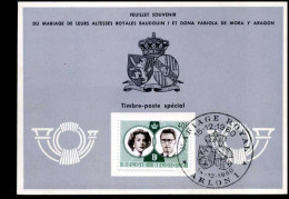 Feuillet Souvenir Du Mariage De Leurs Altesses Royales                     - Covers & Documents