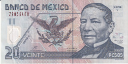 BILLETE DE MEXICO DE 20 PESOS DEL AÑO 2003 EN CALIDAD EBC (XF) (BANKNOTE) - Mexico