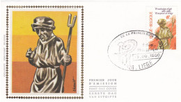 FDC Zijde/soie 1987 - Liège - Millennium Prinsbisdom Luik - 1971-1980