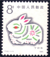 260 China Lapin Rabbit Hare Kaninchen Konijn Coniglio Coelho Conejo MNH ** Neuf SC (CHI-368b) - Conigli